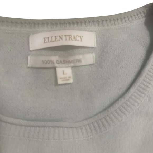 Ellen Tracy Cashmere Minimalist Cottagecore Old Money Sweater-L - Picture 2 of 5